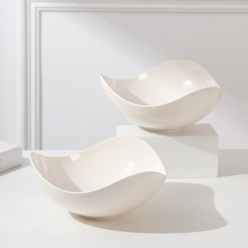 Ins style high-end fruit plate living room high appearance, simple and fashionable fruit plate bowl good-looking, nuts high-end creativity