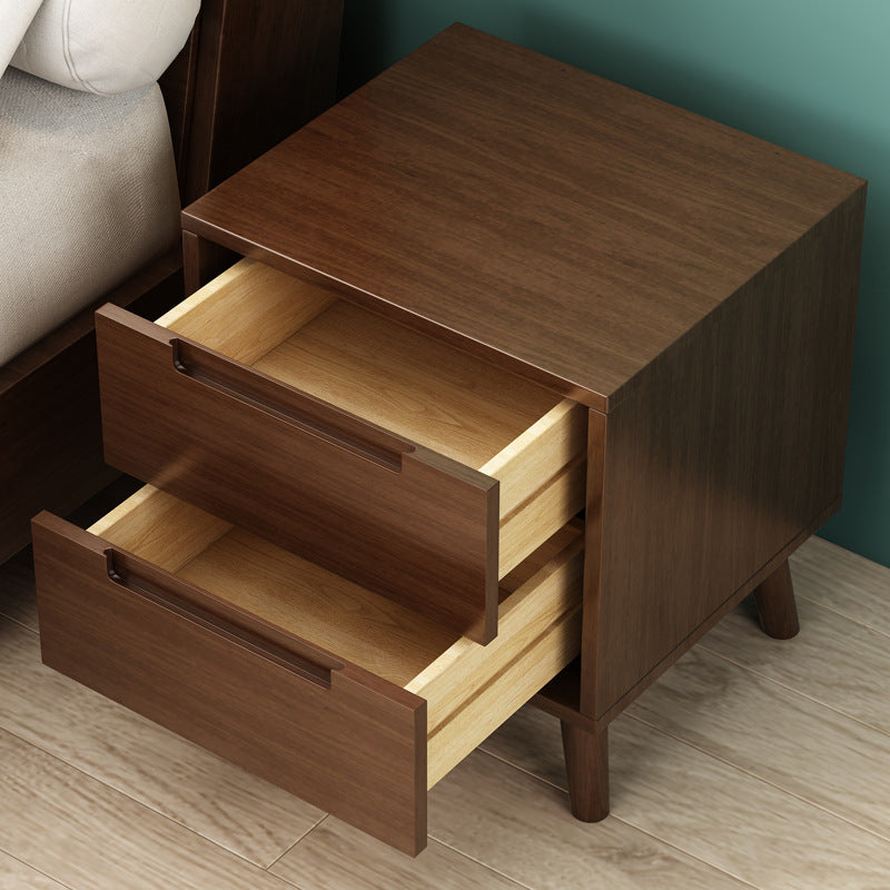 Nordic all-solid wood bedside table
