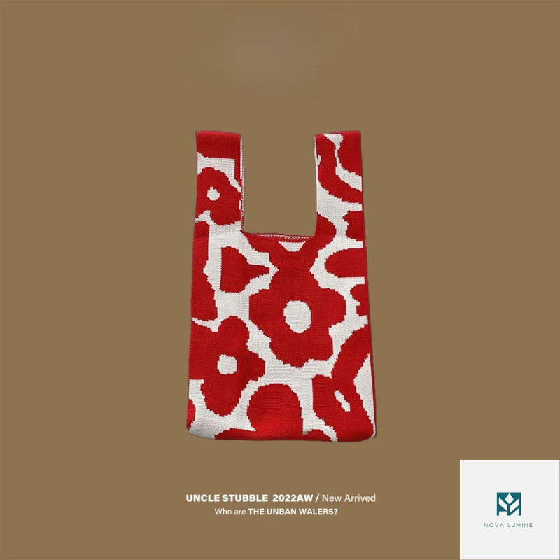 2024 ins Internet celebrity hot knitted bag, bucket bag, handbag, women's bag, handbag, woven bag, tote bag